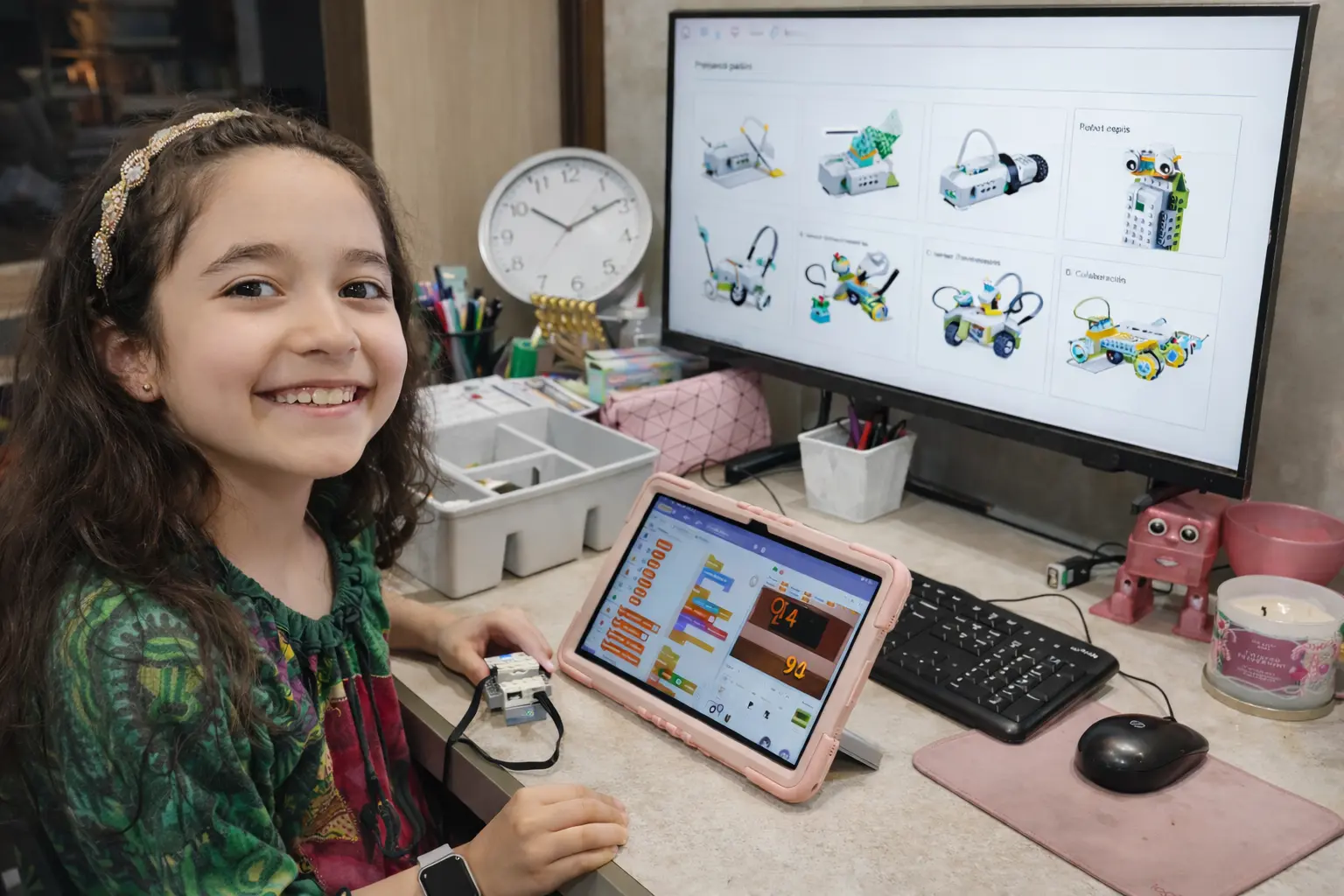 Amada, estudiante real de Academia, trabajando con programacion y tecnologia aplicada